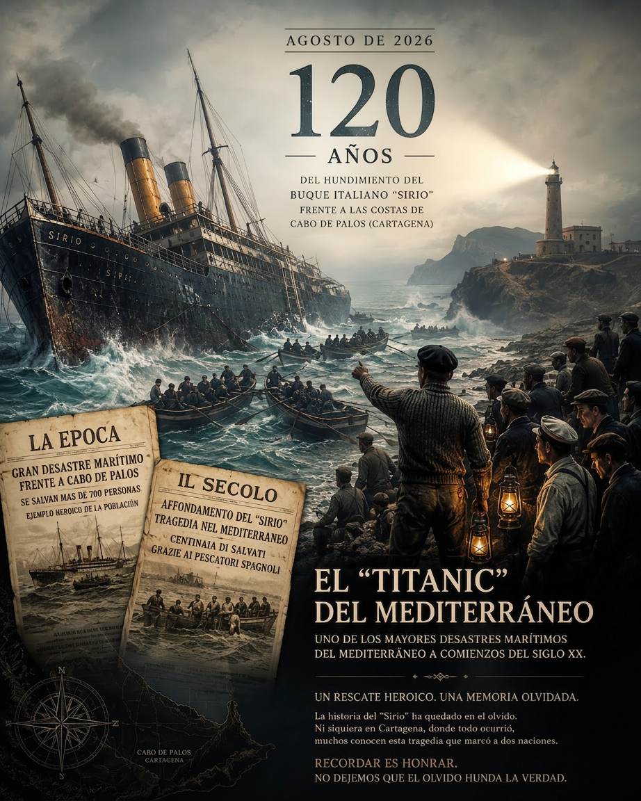 CONMEMORACIÓN DEL 120º ANIVERSARIO DEL HUNDIMIENTO DEL TRANSATLÁNTICO “SIRIO” (1906–2026)