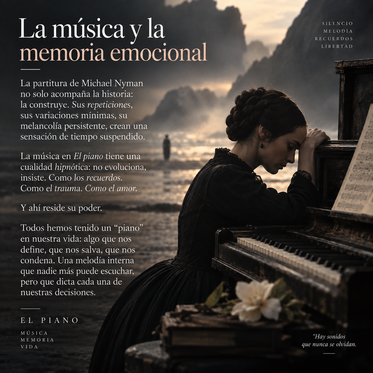 El piano, el silencio y la voz interior: feminismo y música en la obra de Jane Campion
